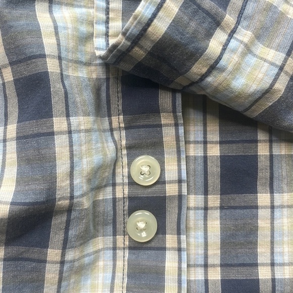 Eddie Bauer Men’s Plaid Short Sleeved Button Down Collared Shirt, size L Tall - Picture 6 of 8